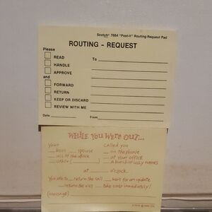 Scotch Post-it Routing Request Pad - Yellow